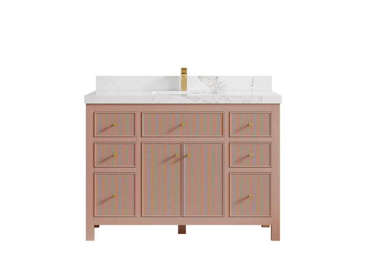Sonoma 48 in W x 22 in D Free Standing Reeded Single Sink Bathroom Vanity - photo 15