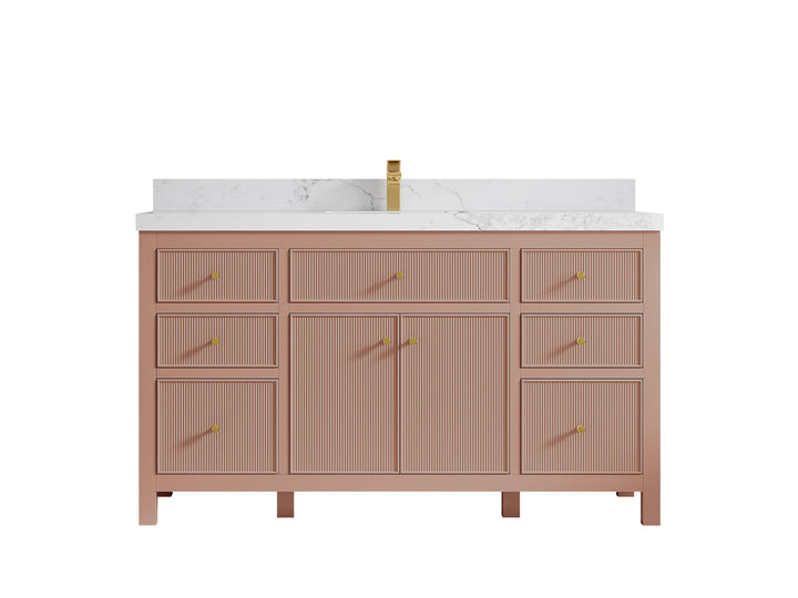 Sonoma 60 in W x 22 in D Free Standing Reeded Single Sink Bathroom Vanity - photo 18