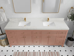Sonoma 84 in W x 22 in D Free Standing Reeded Double Sink Bathroom Vanity - photo 14