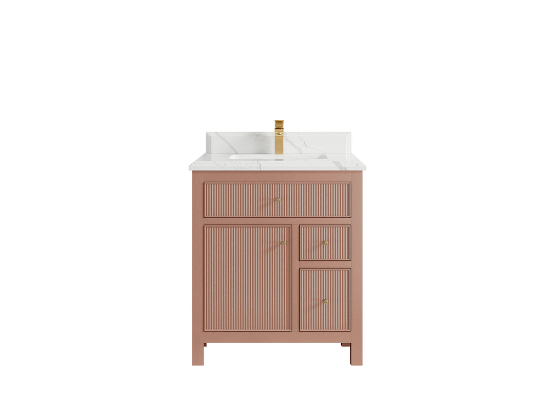 Sonoma 30 in W x 22 in D Free Standing Reeded Single Sink Bathroom Vanity