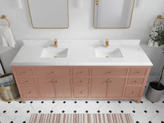 Sonoma 84 in W x 22 in D Free Standing Reeded Double Sink Bathroom Vanity - photo 24