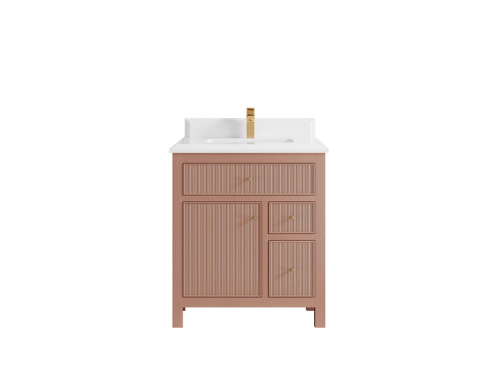 Sonoma 30 in W x 22 in D Free Standing Reeded Single Sink Bathroom Vanity - photo 26