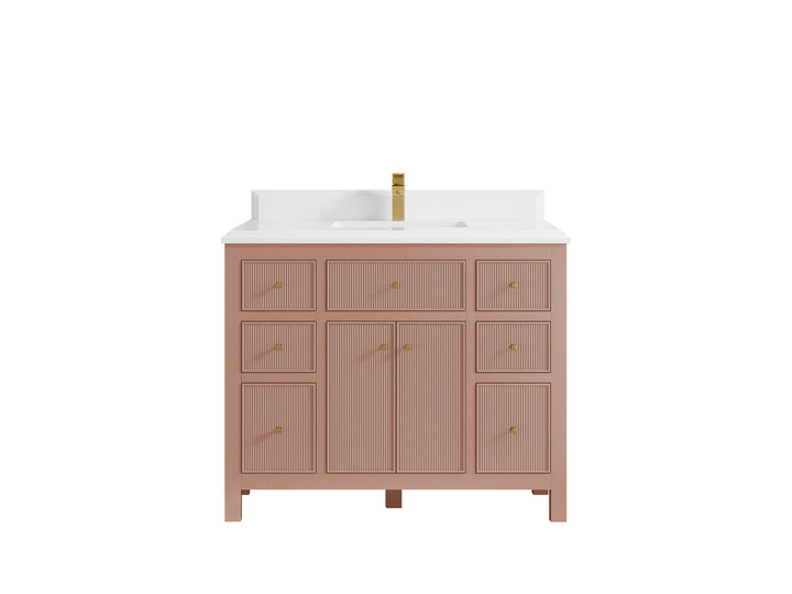 Sonoma 42 in W x 22 in D Free Standing Reeded Single Sink Bathroom Vanity - photo 27