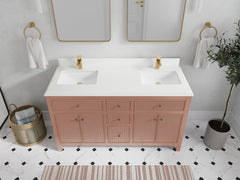 Sonoma 60 in W x 22 in D Free Standing Reeded Double Sink Bathroom Vanity - photo 26