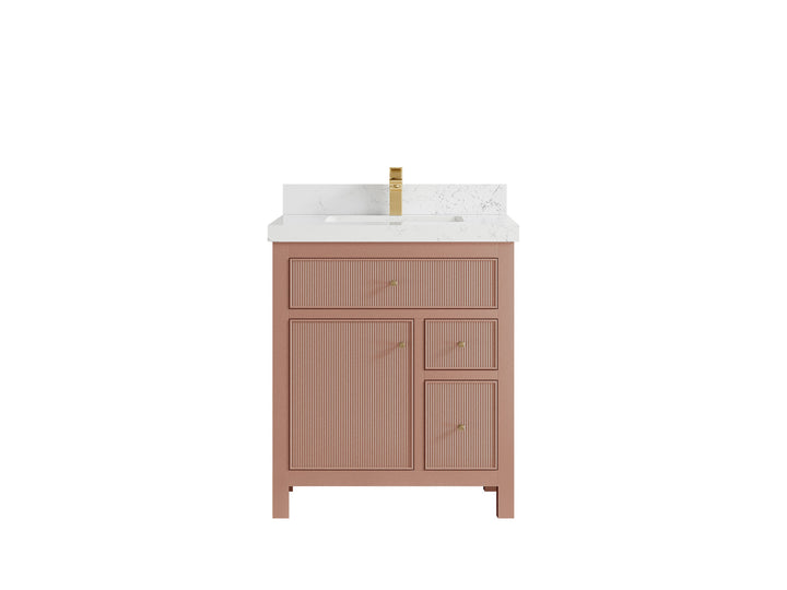 Sonoma 30 in W x 22 in D Free Standing Reeded Single Sink Bathroom Vanity - photo 28