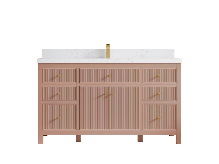 Sonoma 60 in W x 22 in D Free Standing Reeded Single Sink Bathroom Vanity - photo 39