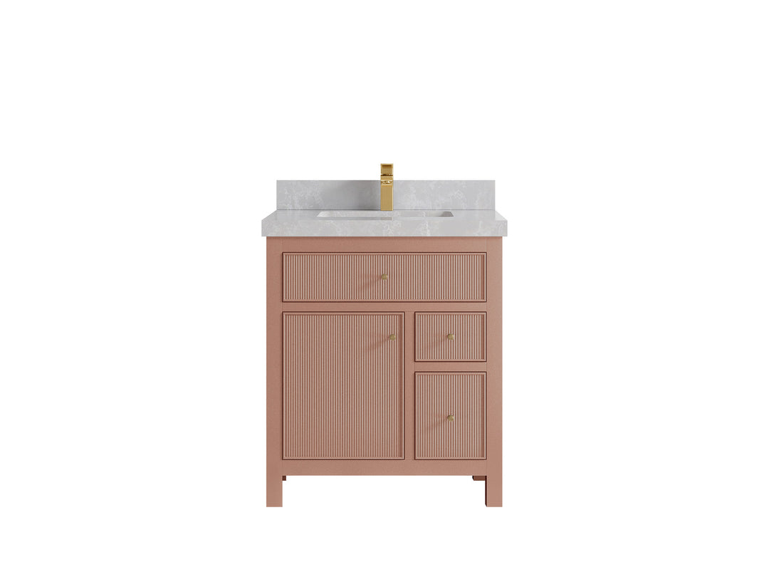 Sonoma 30 in W x 22 in D Free Standing Reeded Single Sink Bathroom Vanity