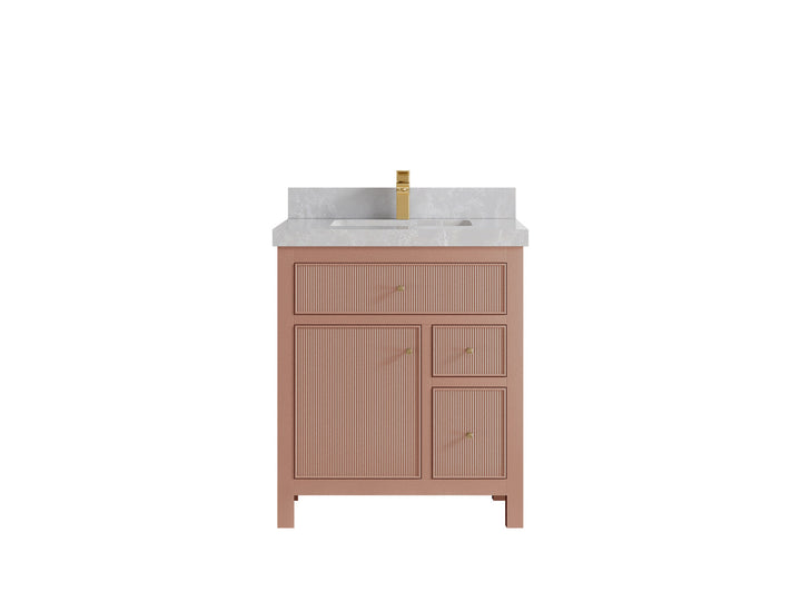 Sonoma 30 in W x 22 in D Free Standing Reeded Single Sink Bathroom Vanity - photo 30