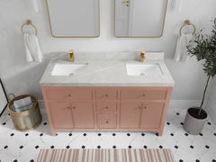 Sonoma 60 in W x 22 in D Free Standing Reeded Double Sink Bathroom Vanity - photo 30