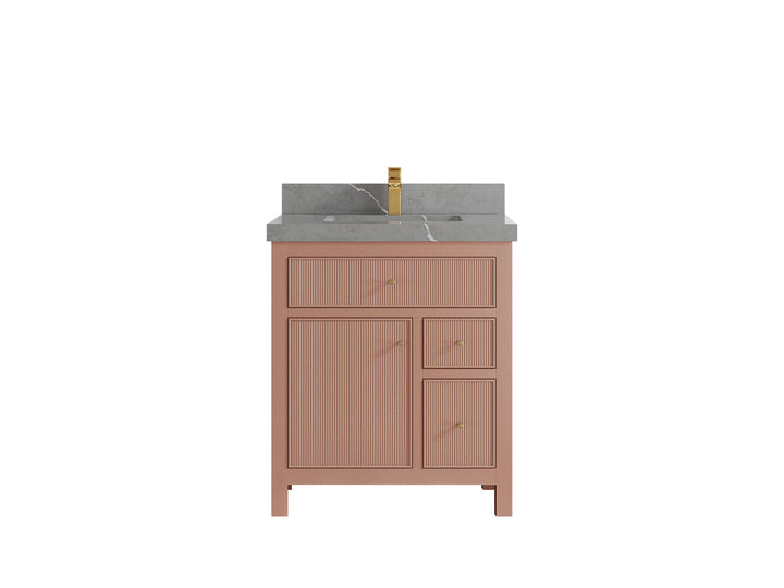 Sonoma 30 in W x 22 in D Free Standing Reeded Single Sink Bathroom Vanity - photo 32