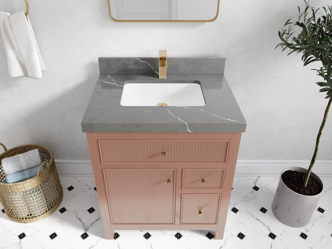 Sonoma 30 in W x 22 in D Free Standing Reeded Single Sink Bathroom Vanity