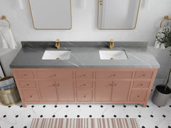 Sonoma 84 in W x 22 in D Free Standing Reeded Double Sink Bathroom Vanity - photo 32