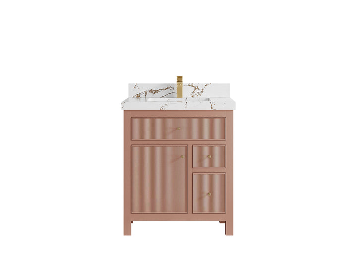 Sonoma 30 in W x 22 in D Free Standing Reeded Single Sink Bathroom Vanity - photo 34