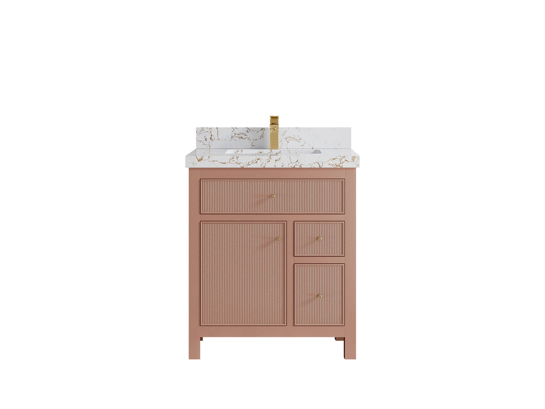 Sonoma 30 in W x 22 in D Free Standing Reeded Single Sink Bathroom Vanity