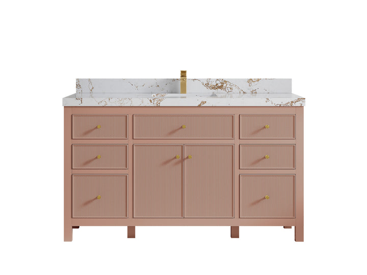 Sonoma 60 in W x 22 in D Free Standing Reeded Single Sink Bathroom Vanity - photo 51