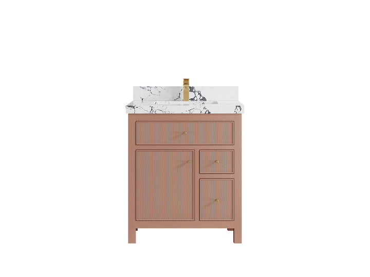 Sonoma 30 in W x 22 in D Free Standing Reeded Single Sink Bathroom Vanity - photo 38