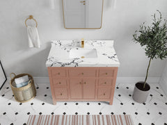 Sonoma 42 in W x 22 in D Free Standing Reeded Single Sink Bathroom Vanity - photo 38