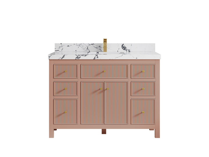 Sonoma 48 in W x 22 in D Free Standing Reeded Single Sink Bathroom Vanity - photo 39
