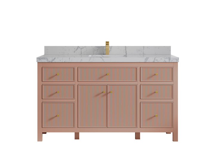 Sonoma 60 in W x 22 in D Free Standing Reeded Single Sink Bathroom Vanity - photo 57