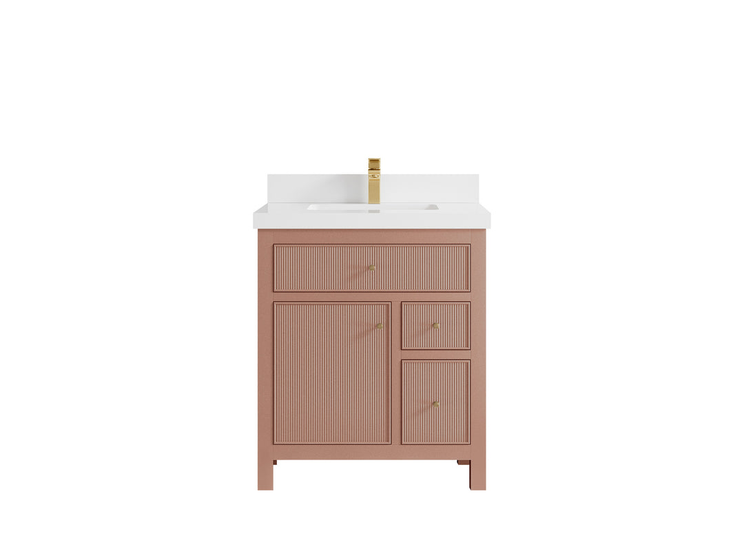 Sonoma 30 in W x 22 in D Free Standing Reeded Single Sink Bathroom Vanity