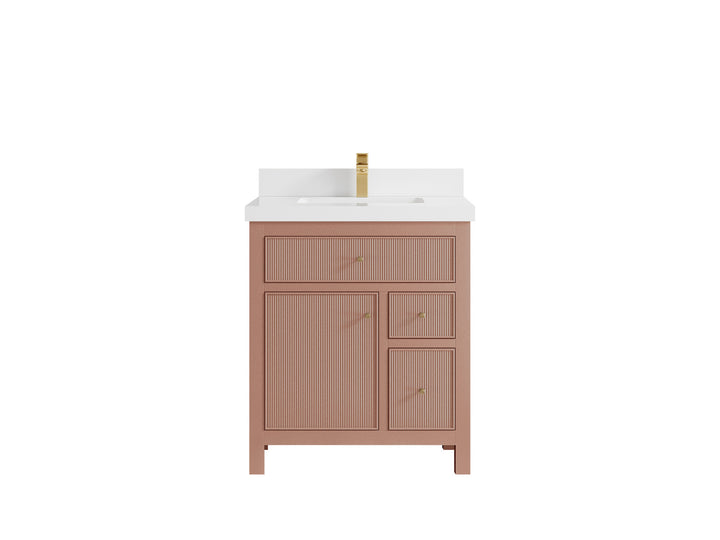 Sonoma 30 in W x 22 in D Free Standing Reeded Single Sink Bathroom Vanity - photo 42