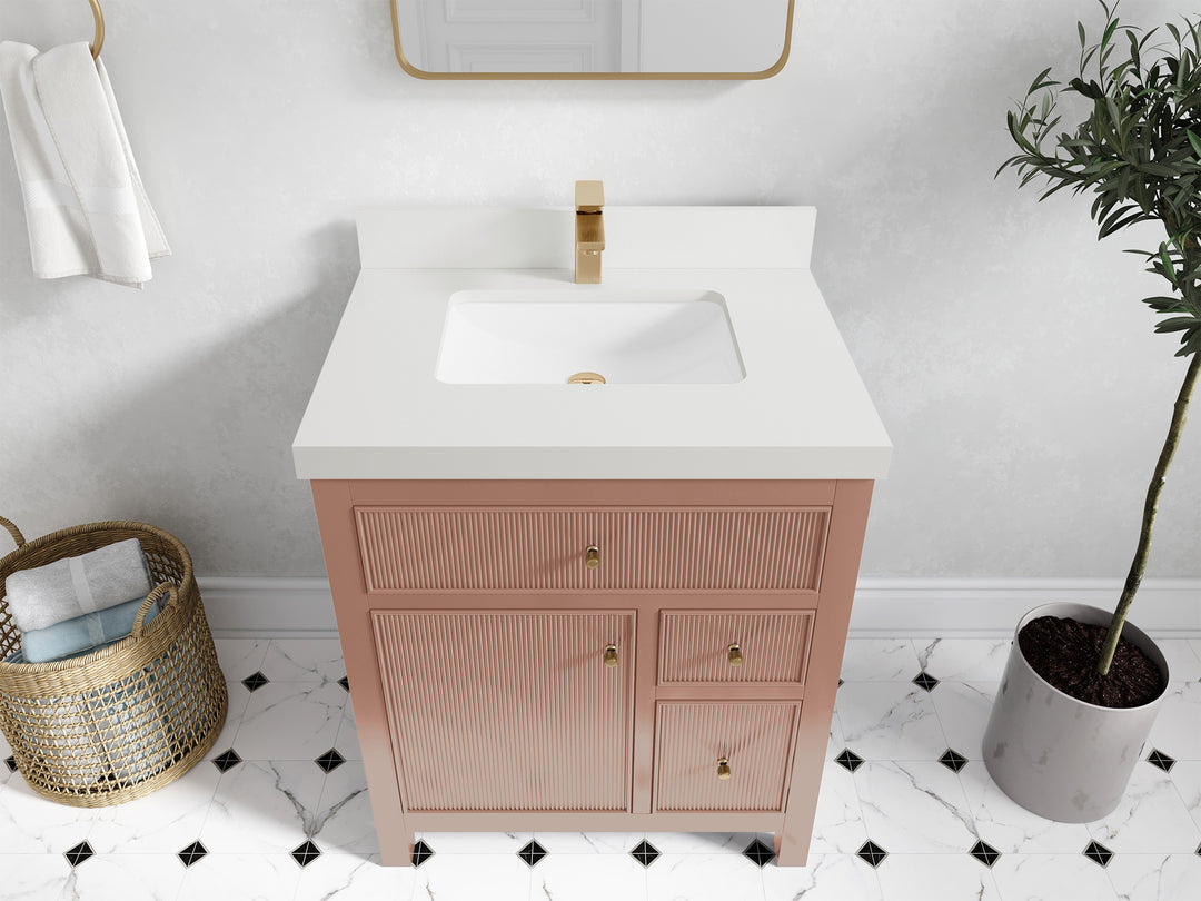 Sonoma 30 in W x 22 in D Free Standing Reeded Single Sink Bathroom Vanity