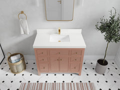 Sonoma 42 in W x 22 in D Free Standing Reeded Single Sink Bathroom Vanity - photo 42