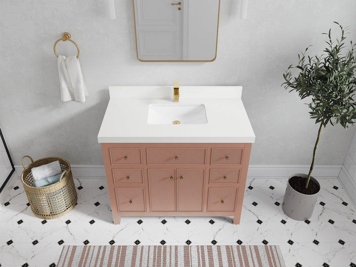 Sonoma 42 in W x 22 in D Free Standing Reeded Single Sink Bathroom Vanity - photo 42