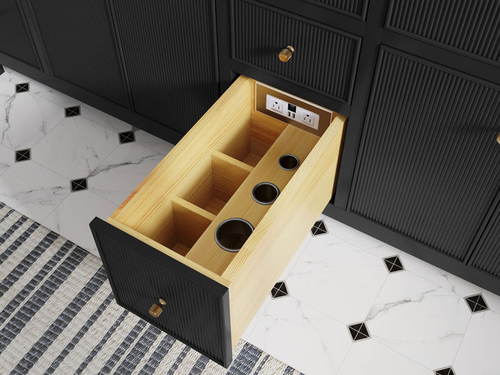 Sonoma 72 in W x 22 in D Free Standing Reeded Single Sink Bathroom Vanity - photo 5