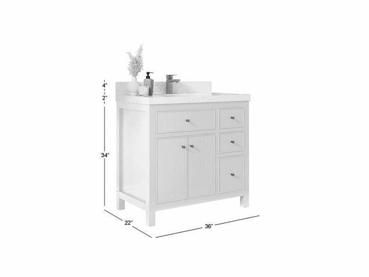 Sonoma 36 in. W x 22 in. D Left Offset Sink Bathroom Vanity - photo 5