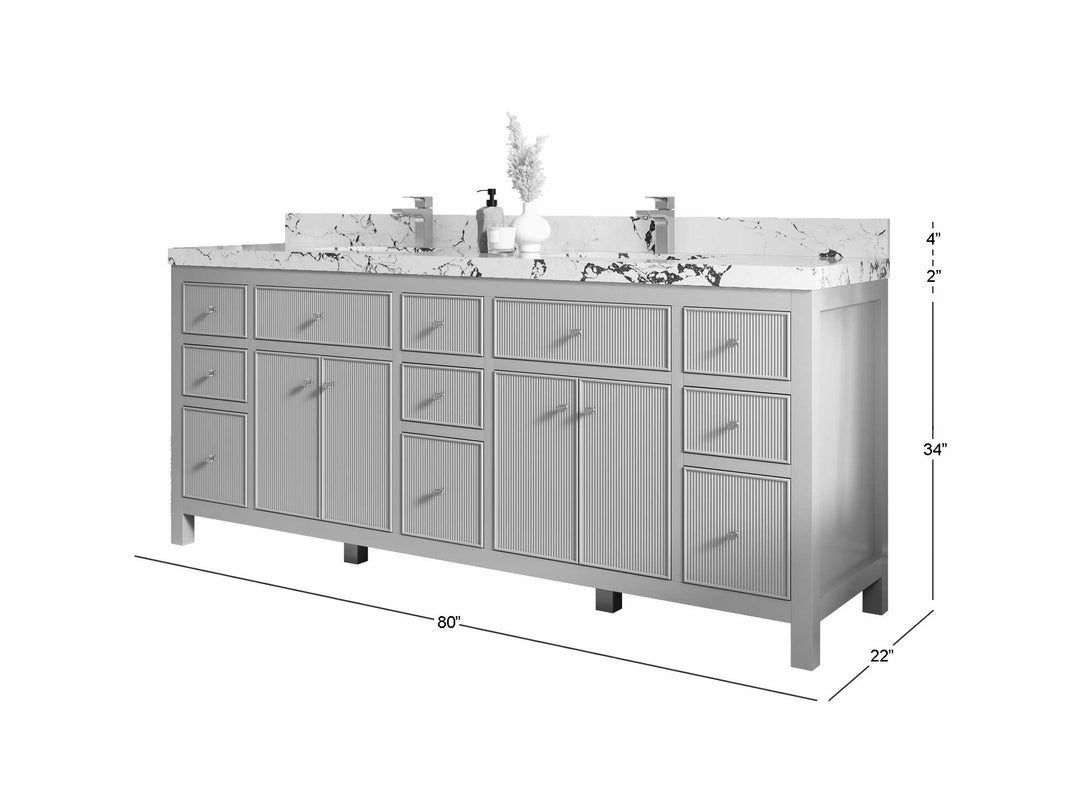 Sonoma 80 in. W x 22 in. D Double Sink Bathroom Vanity