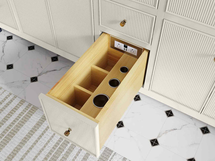 Sonoma 60 in W x 22 in D Free Standing Reeded Double Sink Bathroom Vanity - photo 5