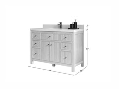 Sonoma White Oak 48 in. W x 22 in. D Single Sink Bathroom Vanity - photo 5