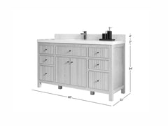 Sonoma White Oak 60 in. W x 22 in. D Single Sink Bathroom Vanity - photo 5