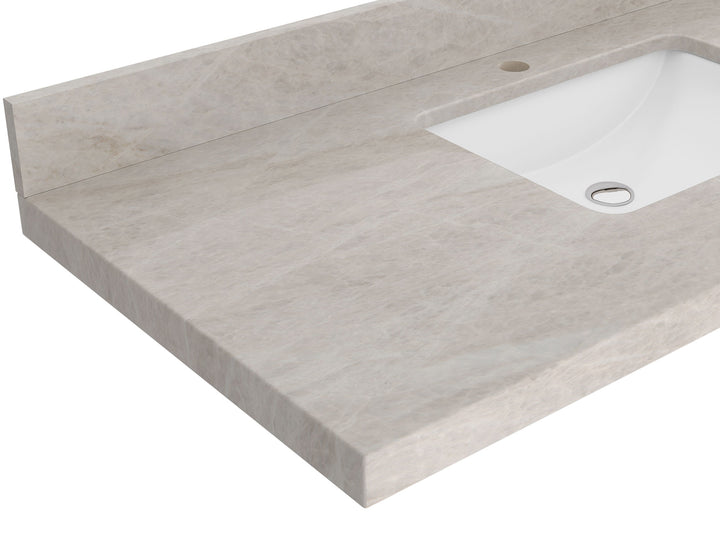 Atlanta Teak Wood 36 in. W x 22 in. D Right Offset Sink Bathroom Vanity - photo 29