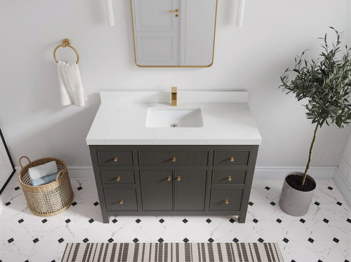 Sonoma 48 in W x 22 in D Free Standing Reeded Single Sink Bathroom Vanity - photo 2