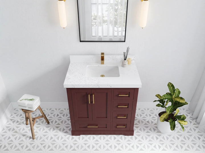 Boston 36 in. W x 22 in. D Center Sink Bathroom Vanity - photo 2