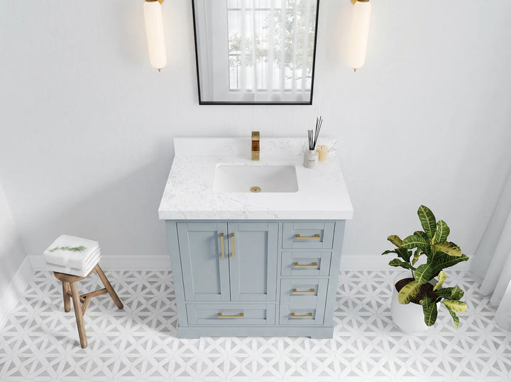Boston 36 in. W x 22 in. D Center Sink Bathroom Vanity - photo 3