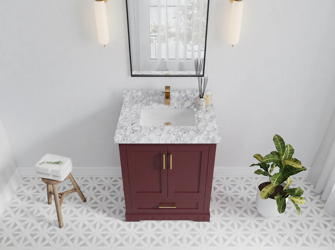 Boston 30 in. W x 22 in. D Single Sink Bathroom Vanity | 
              
                Burgundy
                
                  
             - BST-CAB-BGD-29 - photo №2