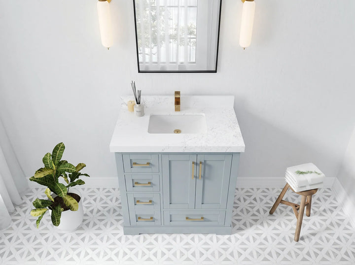 Boston 36 in. W x 22 in. D Center Sink Bathroom Vanity - photo 3