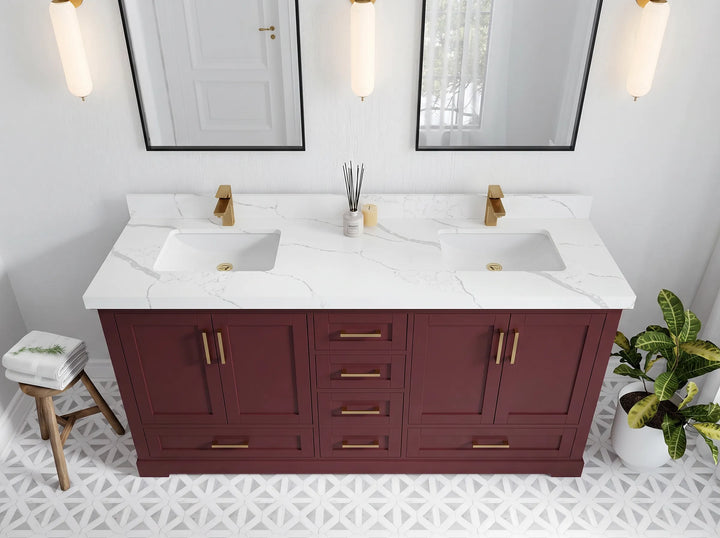 Boston 72 in. W x 22 in. D Double Sink Bathroom Vanity - photo 2