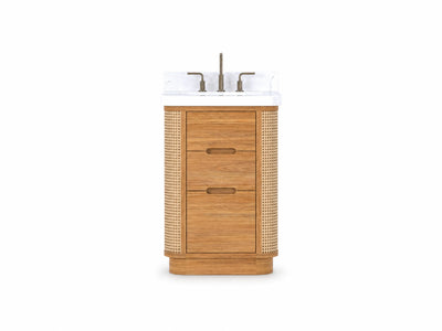 Ventura Teak Wood 24 in. W x 22 in. D Single Sink Bathroom Vanity