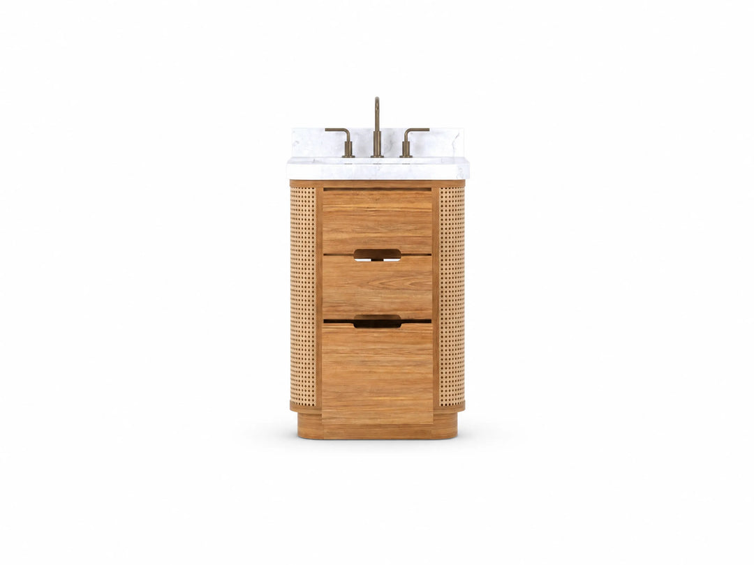 Ventura Teak 24 in. W x 22 in. D Single Sink Bathroom Vanity | 
              
                Light Natural Teak
                
                  
             - VTR_TK_LNT_CARM_24 - photo №6