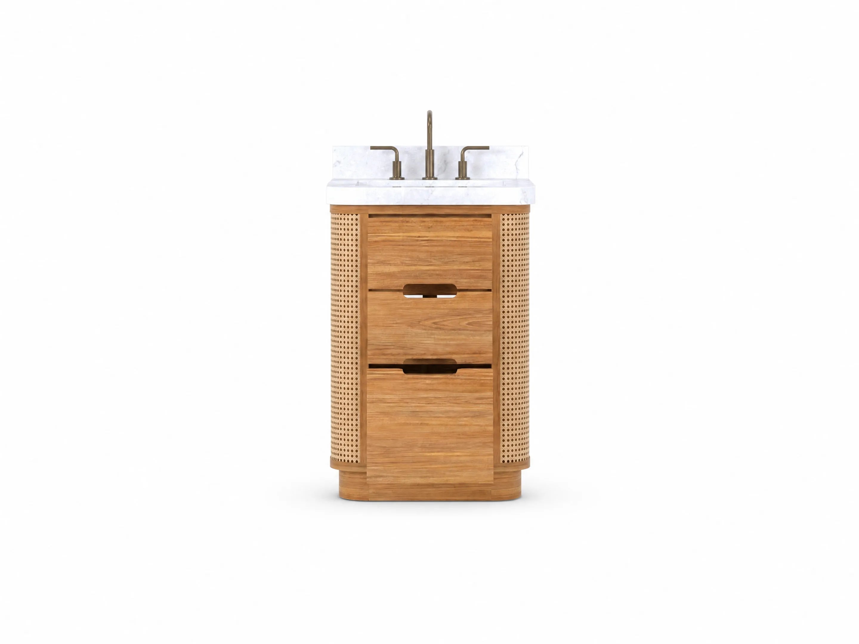 Ventura Teak Wood 24 in. W x 22 in. D Single Sink Bathroom Vanity