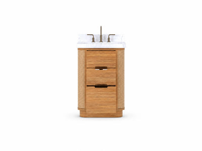 Ventura Teak Wood 24 in. W x 22 in. D Single Sink Bathroom Vanity