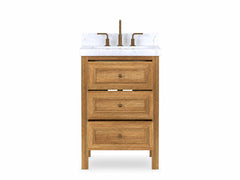 Nashville Teak Wood 24 in. W x 22 in. D Single Sink Bathroom Vanity - photo 6