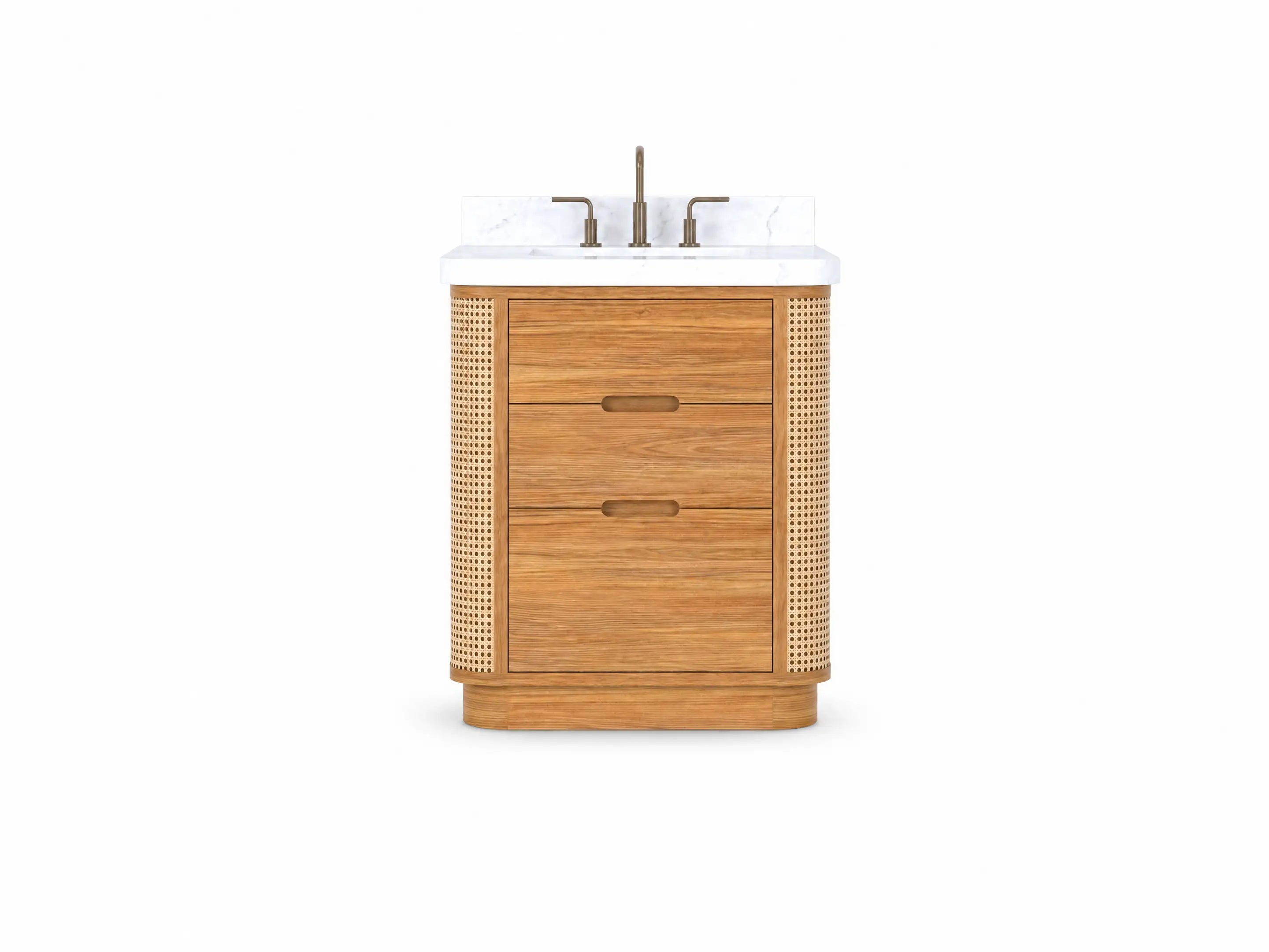 Ventura Teak Wood 30 in. W x 22 in. D Single Sink Bathroom Vanity
