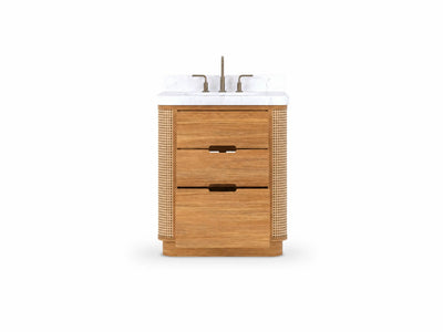 Ventura Teak Wood 30 in. W x 22 in. D Single Sink Bathroom Vanity