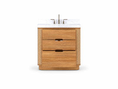 Ventura Teak Wood 36 in. W x 22 in. D Center Sink Bathroom Vanity