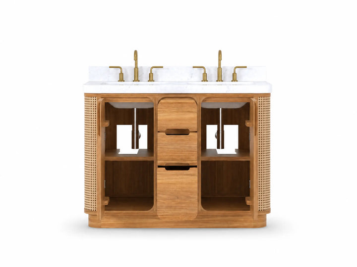 Ventura Teak 48 in. W x 22 in. D Double Sink Bathroom Vanity - photo 6